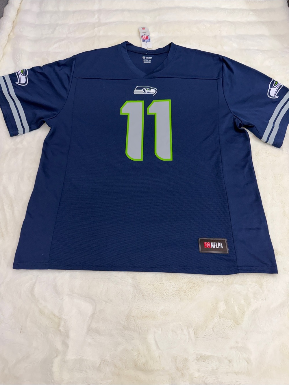 NFL Seattle Seahawks Navy and Lime #11 Jersey